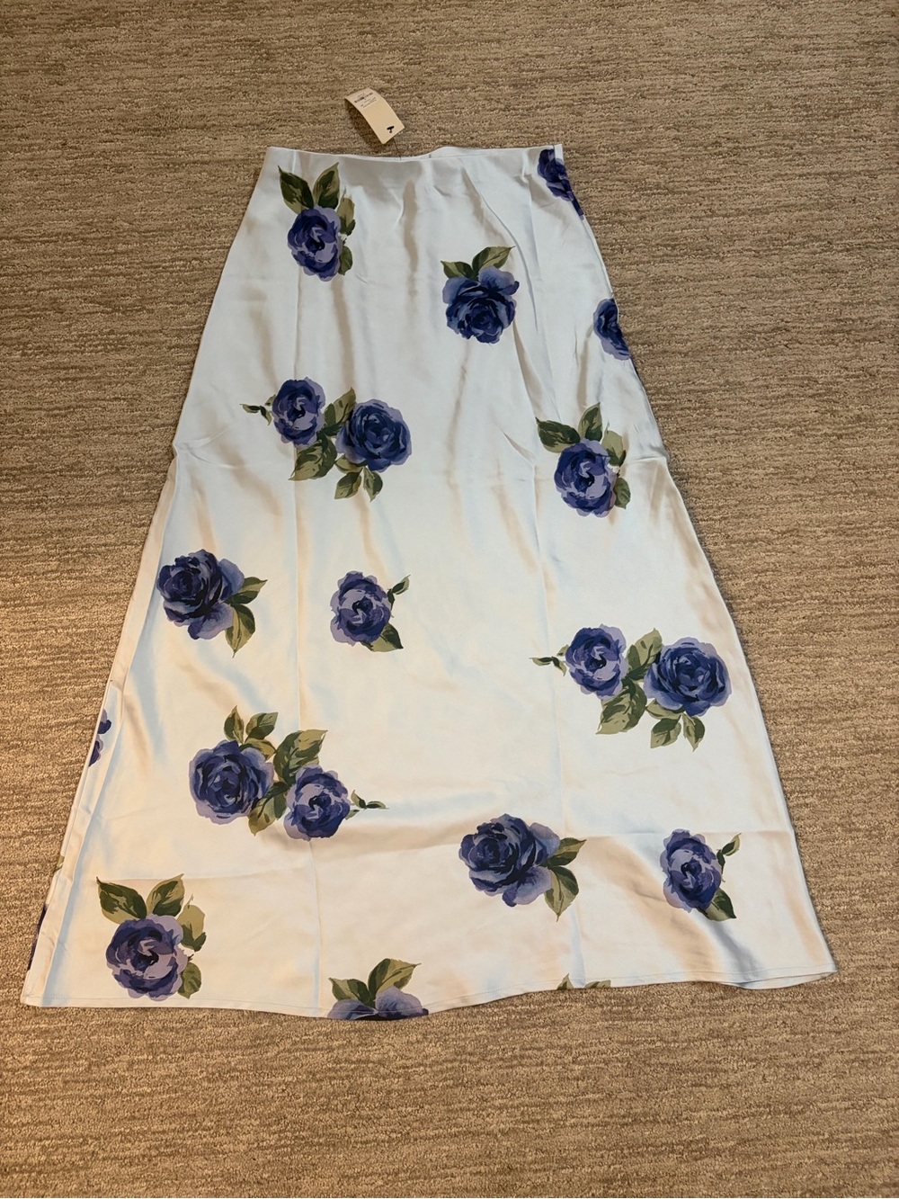 Francesca’s blue floral maxi skirt